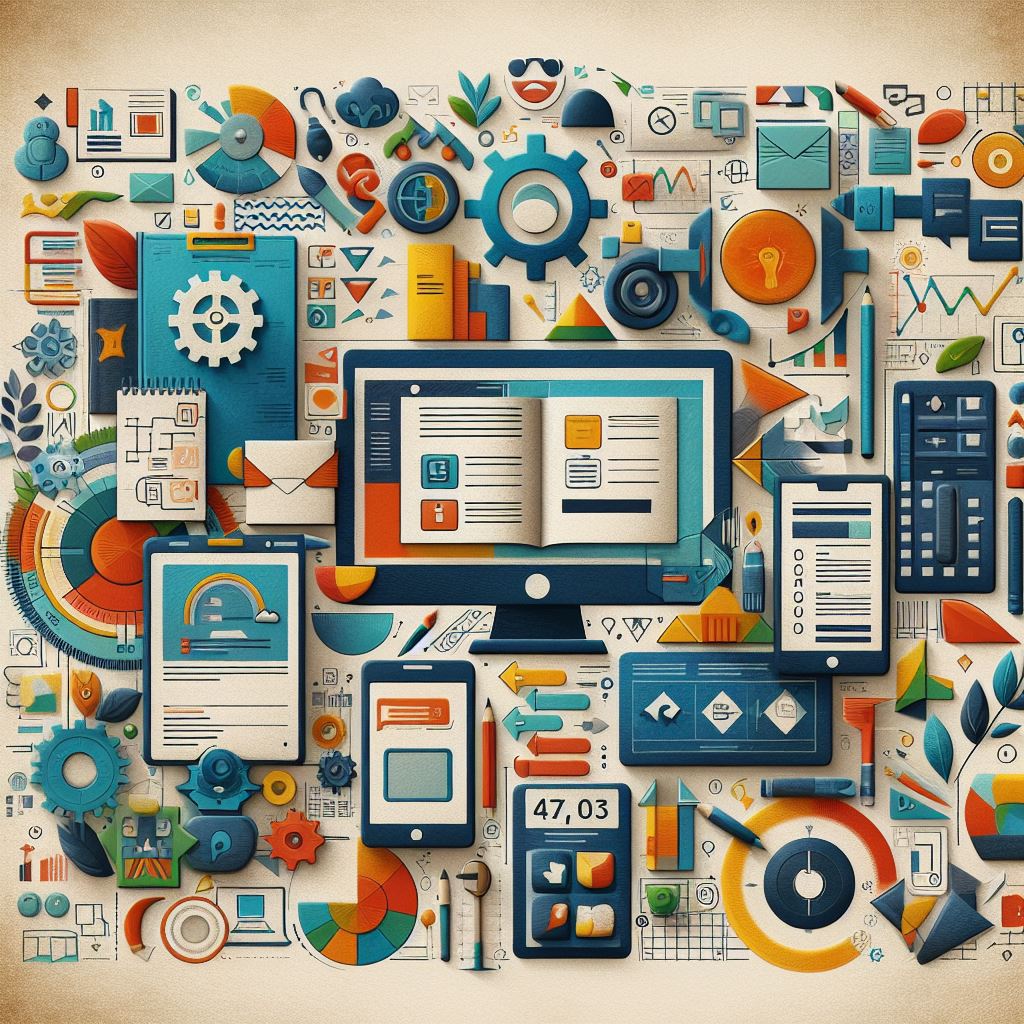 an abstract image representing the different features of a Canvas site